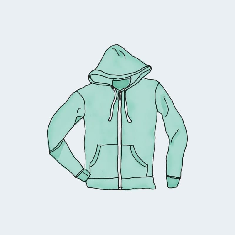 Sudadera con capucha y cremallera
