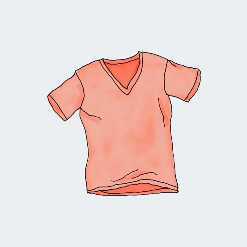 Camiseta con cuello en V
